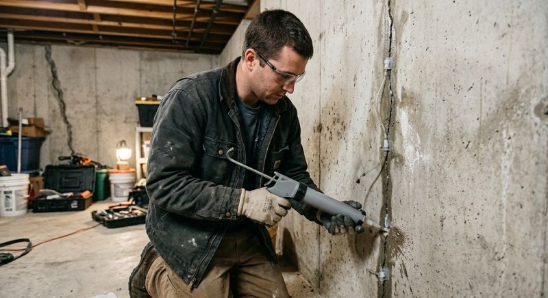 Basement Crack Repair in Bergenfield, NJ