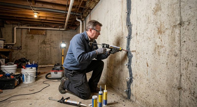 Basement Crack Repair in Bergenfield, NJ
