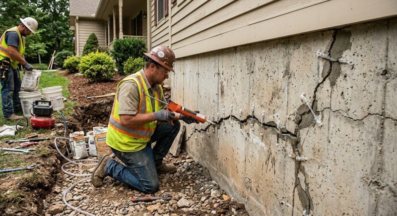 Cracked Foundation Repair in Boonton, NJ