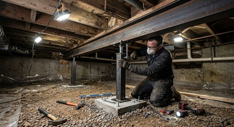 Crawlspace Structural Repair in Bergenfield, NJ