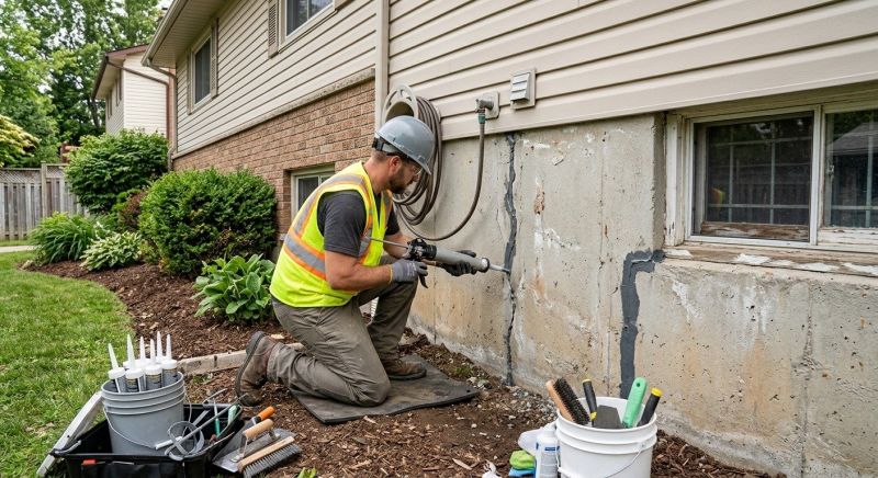 Foundation Crack Sealing in Bergenfield, NJ