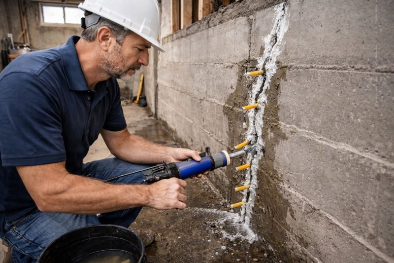 Foundation Crack Sealing in Bergenfield, NJ