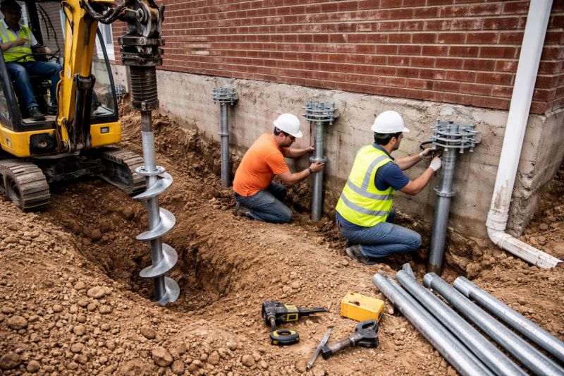 Helical Piers Installation in Bergenfield, NJ
