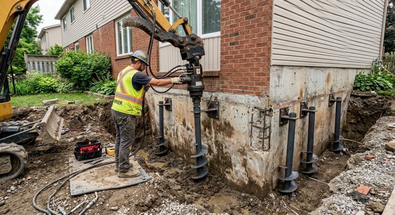 Helical Pile Installation in Bergenfield, NJ