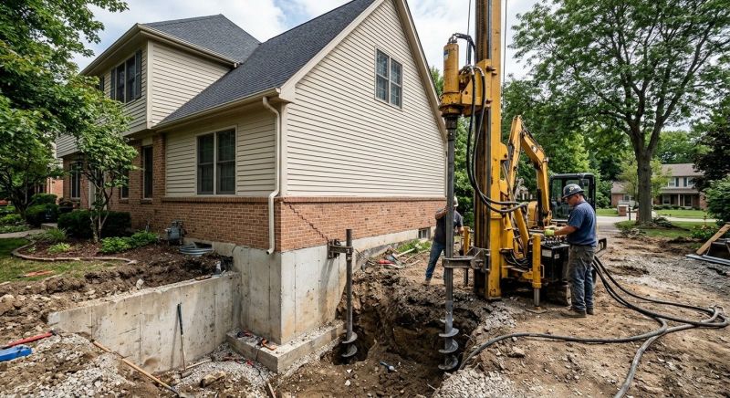 Helical Pile Installation in Bergenfield, NJ