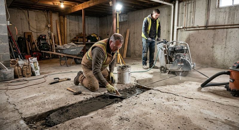 Slab Foundation Repair in Bergenfield, NJ