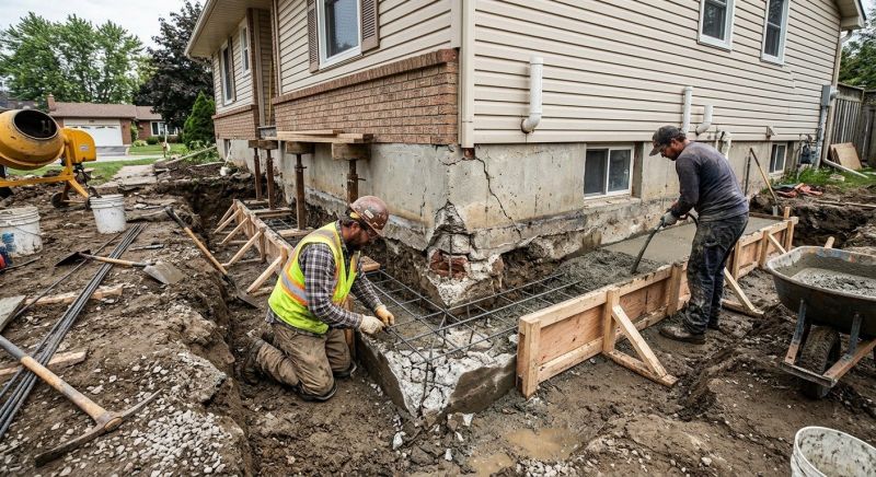 Slab Foundation Repair in Bergenfield, NJ